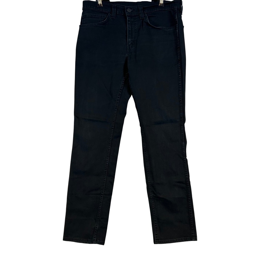 Levis 511 Slim Fit Jeans Mens 34x32 Black Denim Pants Classic Casual Indie Goth